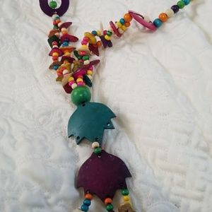 Handmade wooden necklace